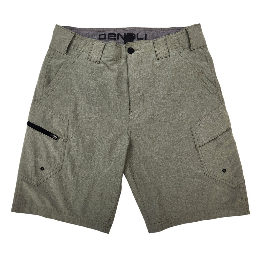 Denali Hiking Cargo Shorts Sz 32 Hybrid Tech Heather Olive Green Utility